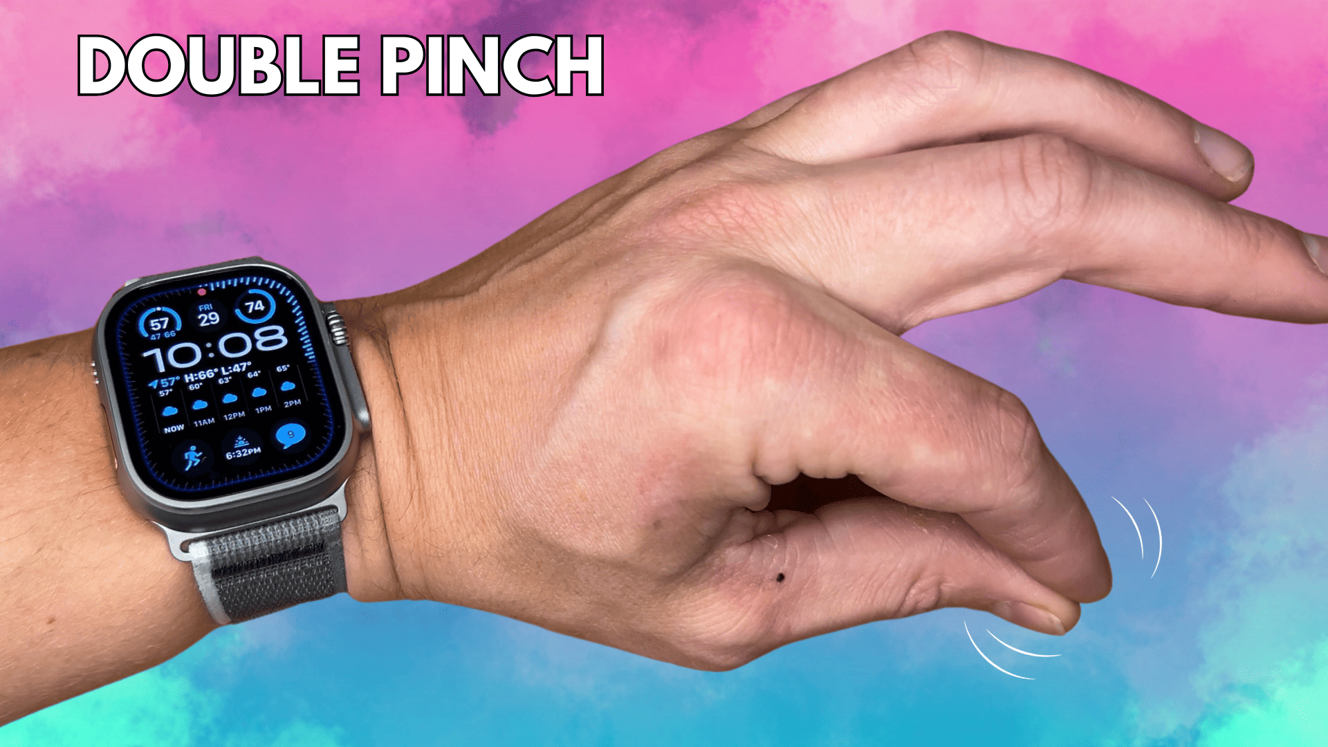 double pinch apple watch